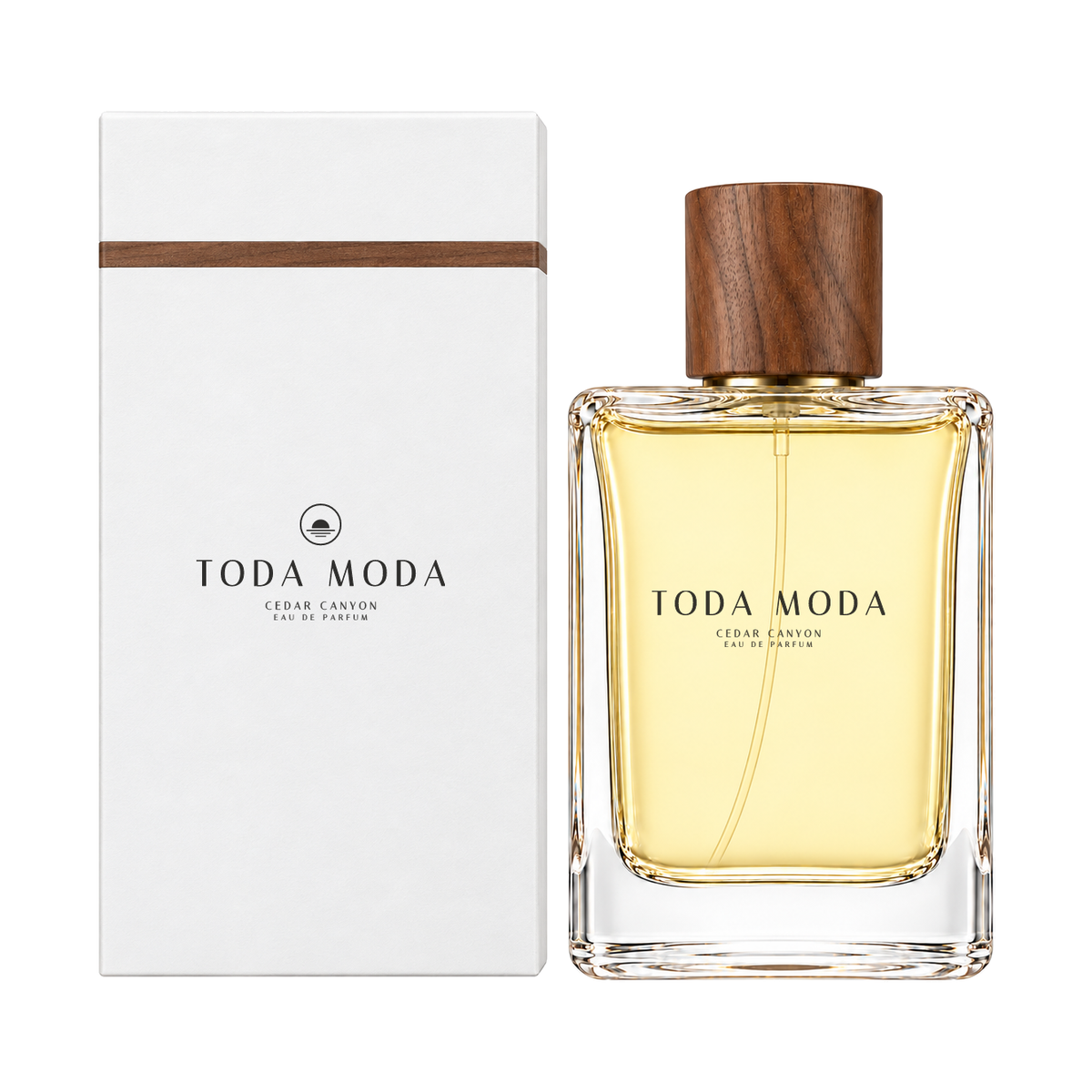 Cedar Canyon eau de parfum bottle, with its gift box