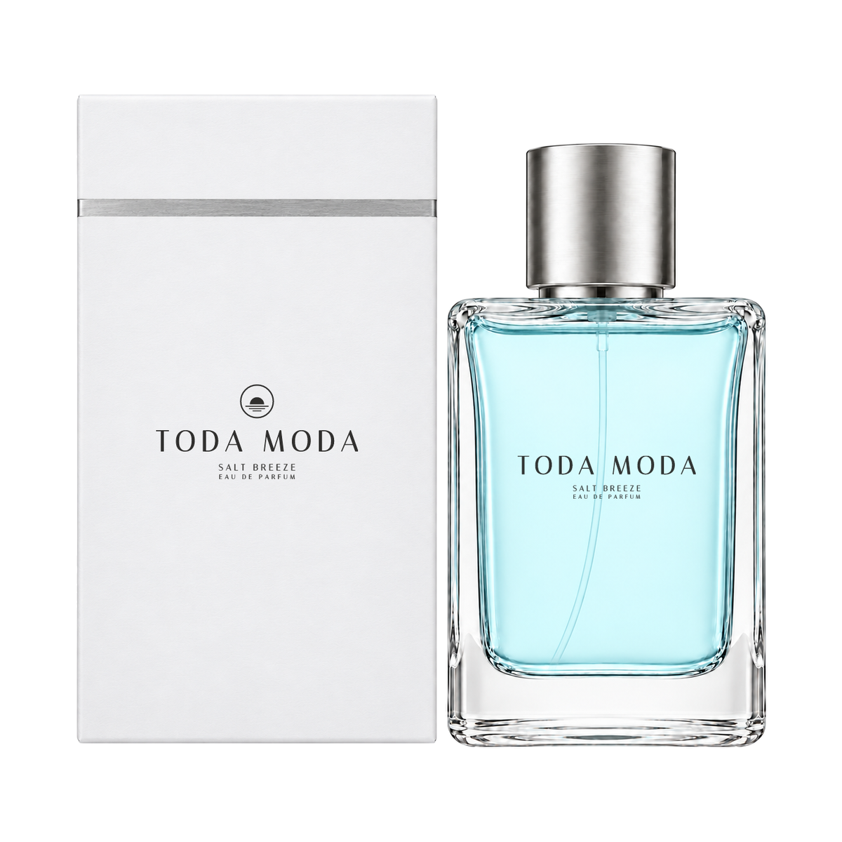 Salt Breeze eau de parfum bottle, with its gift box