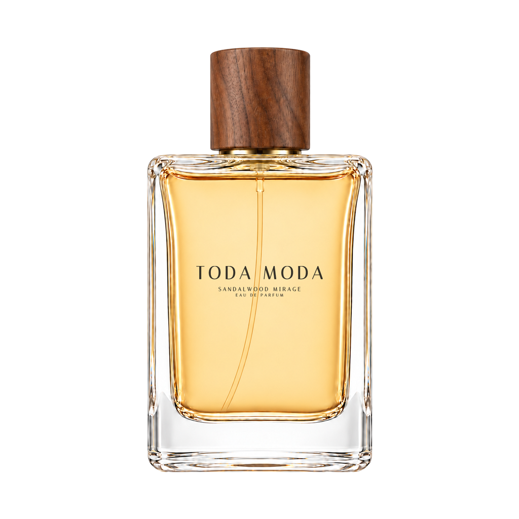 Sandalwood Mirage eau de parfum bottle, front view