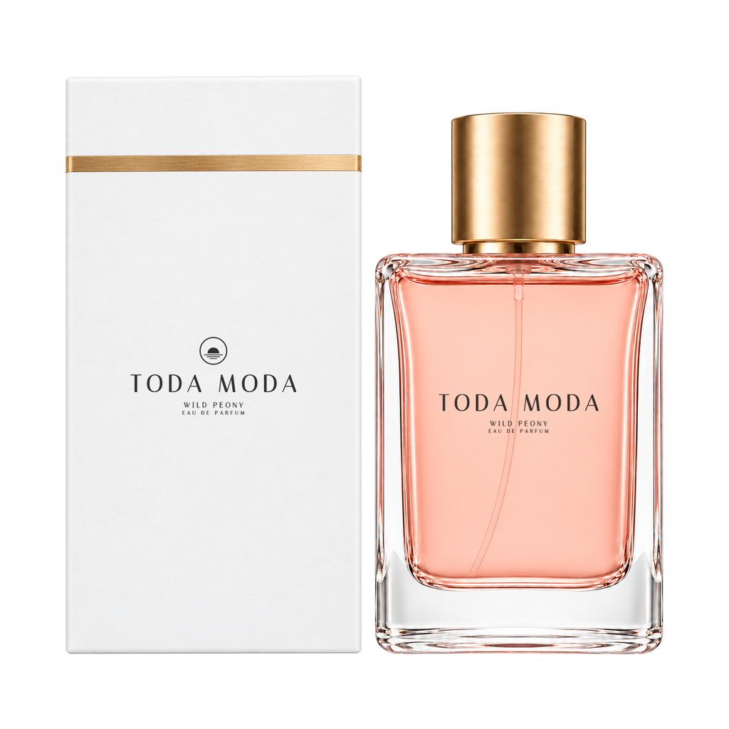 Wild Peony eau de parfum bottle, with its gift box